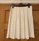 Vintage Richards Above The Knee Pleat Skirt White Wedding Guest Size 12