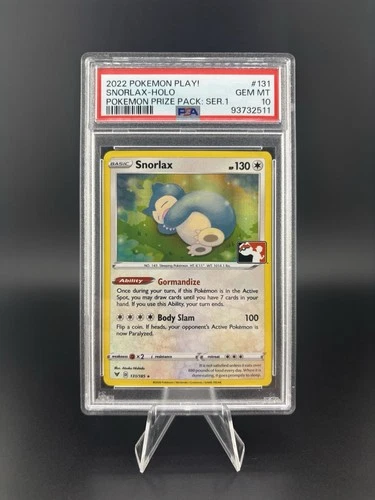 New ListingSnorlax Prize Pack Series 1 131/185 Holo PSA 10