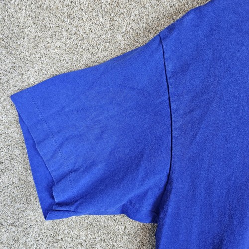 Camicia vintage Marlboro Unlimited lupo tasca uomo punto singolo XL blu anni 90 USA - Foto 3 di 14