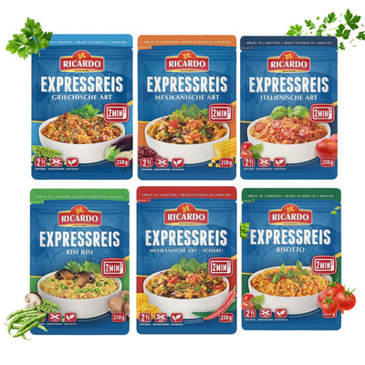 RICARDO Express Reis   6 gemischte Sorten x 250g - Vorteilspack