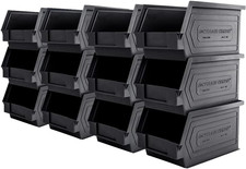 Plastic Storage Bins, Hanging, Stackable, Storage Organizer Bin for Warehouses,