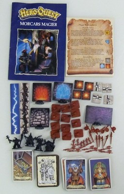 TOP ZUSTAND: HERO QUEST ERWEITERUNG MORCARS MAGIER! 100% VOLLSTÄNDIG + UNBEMALT!