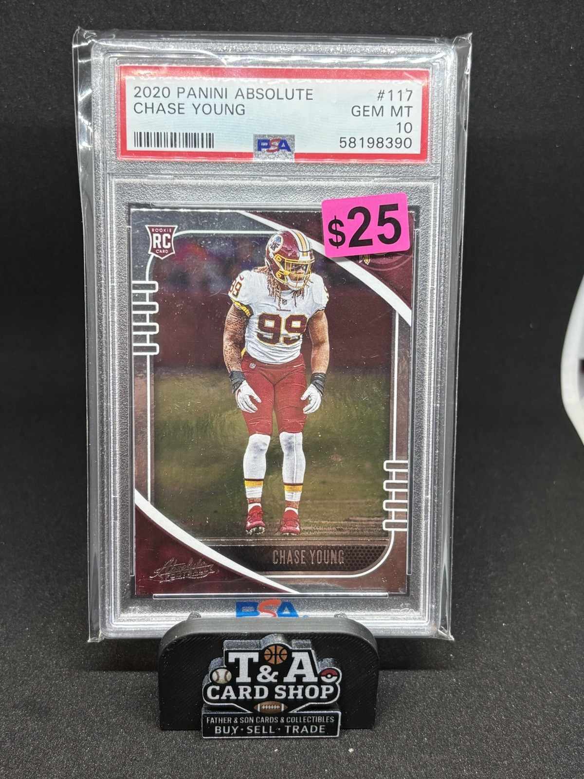 2020 PANINI ABSOLUTE #117 CHASE YOUNG ROOKIE RC PSA 10