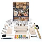 Leather Working Kit, Leather Tooling Kit with Tools, Leather Stamps, Leather .