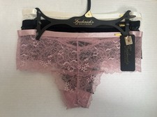 3-Pack FREDERICK'S OF HOLLYWOOD Cheeky Lace Tanga Panties Size SMALL NWT