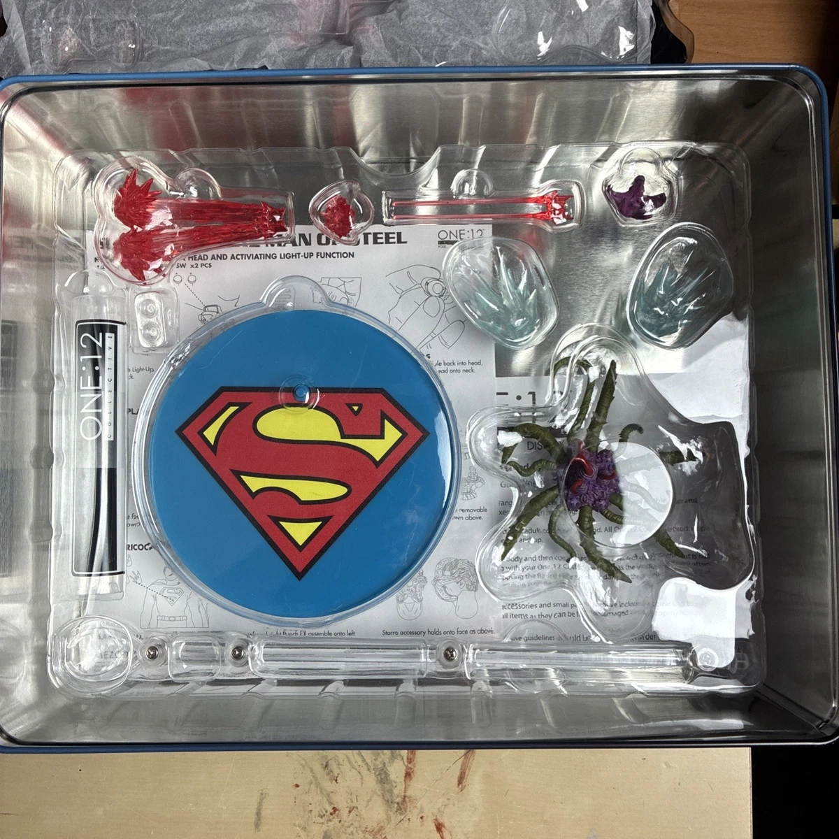 Mezco One:12 Collective Superman Man Of Steel 6" Action Figure NO BATTERIES ⚠️