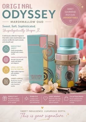 Armaf Odyssey Marshmallow Oud Eau de Parfum Spray Regular Size 3.4 fl oz