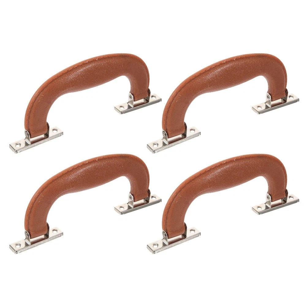 KAKAKE Maniglie per valigie in plastica, Maniglie per valigie in Stile Vintage Set da 5 in plastica Premium per Custodia per armadietto per Scatola (Marrone