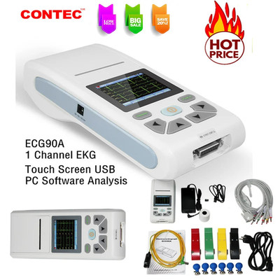 NEW CONTEC ECG90A Portable Cardiology ECG Machine (SHIP FROM USA) 
