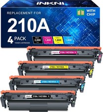 210A Toner Cartridges 4 Pack HP 210X 210 Color Laserjet Pro MFP B/C/M/Y Chip