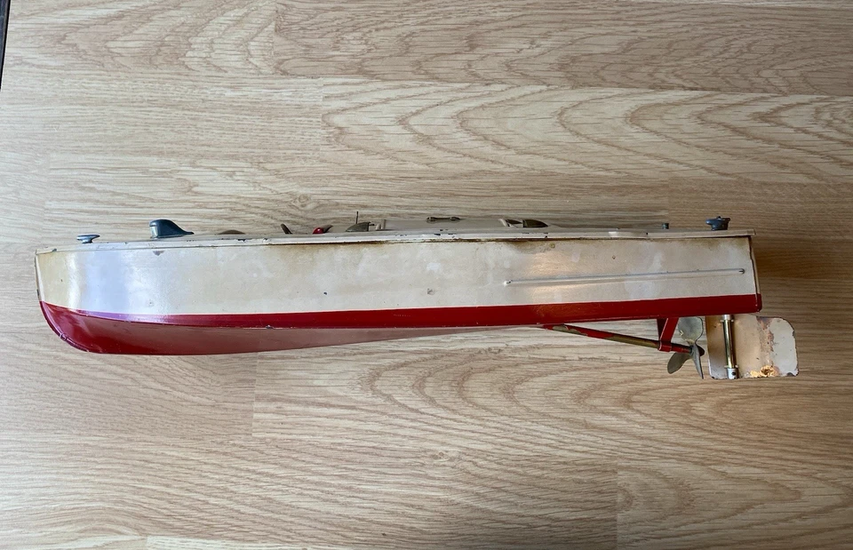 Vintage Lionel Craft Toy Tin Wind Up Boat Works! - Image 3 of 4