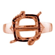 925 Sterling Silver 12mm Cushion Semi Mount Solitaire Ring For Wedding Ring