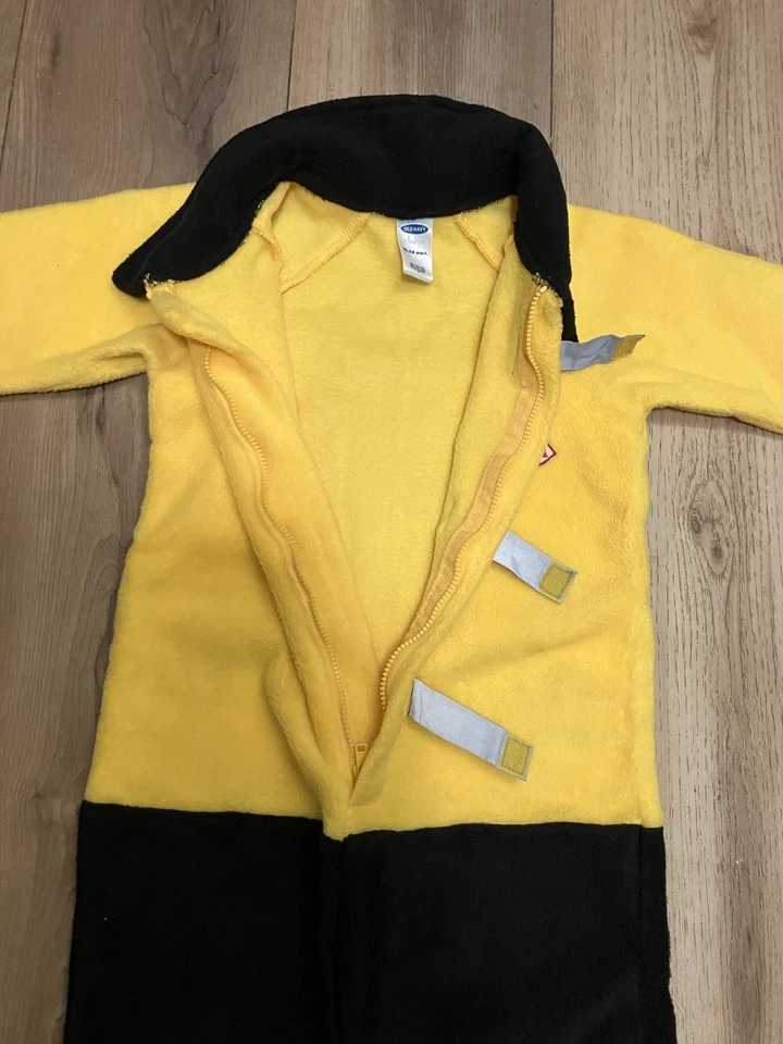 DISFRAZ DE BOMBERO HÉROE AMARILLO PARA NIÑOS PEQUEÑOS 18-24 MOS Foto 3 de 4