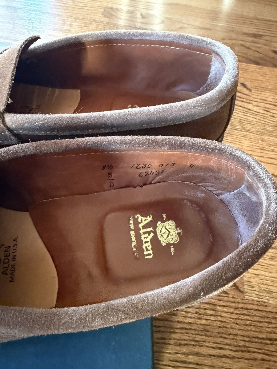 Alden Unlined Snuff Suede 6221L Penny Loafer Size 8.5D | eBay