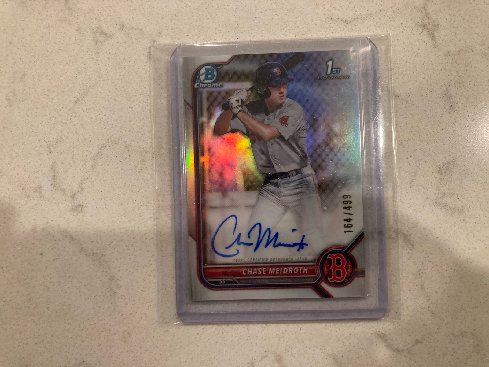 2022 Bowman Draft Chrome 1st Refractor AUTO /499 Chase Meidroth #CDA-CM Rc