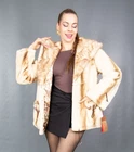 9618 NEW AMAZING SHEARED BEAVER MINK COAT FUR JACKET HOOD PELZ BEAUTIFUL SIZE M
