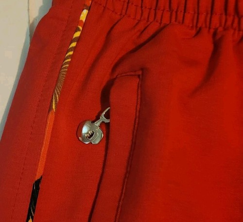 Bosco Sport Men's Athletic Pants Size Small Red Track Pants Drawstring - Picture 8 of 10
