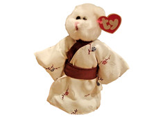 Ty Beanie Babies Baby Attic Treasures1993 SUKI White Bear with KIMONO