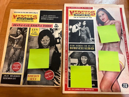 LYN MAY Cover & Sexy Pictures LOT OF 2 MEXICAN MAGAZINES