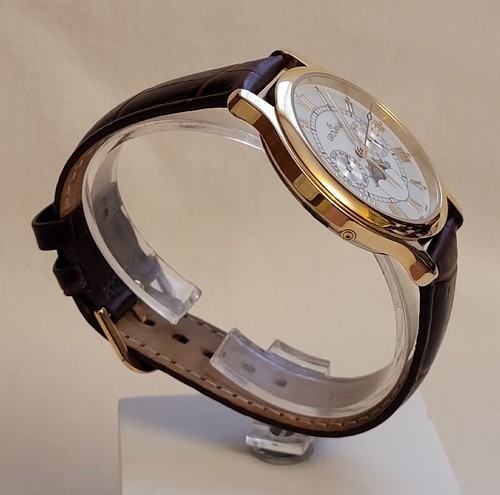 GROVANA 1025.1 Swiss Moonphase Analog Display 3ATM Sapphire Quartz Gold Platen. - Picture 11 of 16