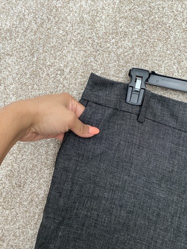 Ann Taylor Factory Womens Gray The Ankle Mid Rise Slim Leg Pants Size 14 NWT - 第 8/12 張圖片