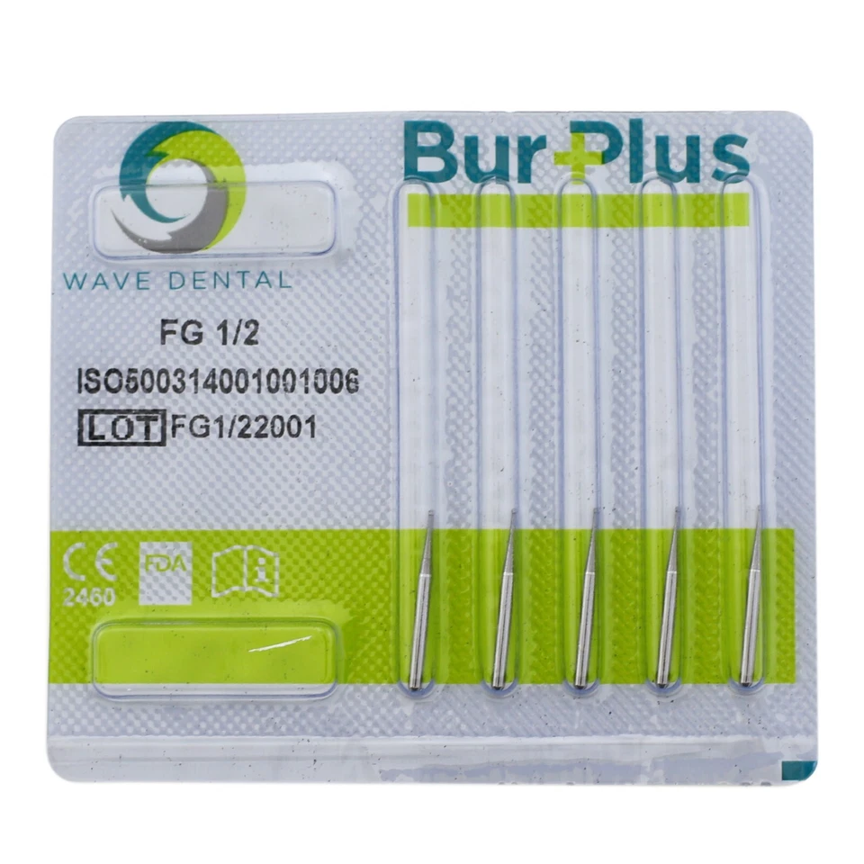 Empuñadura de fricción de bola redonda Wave Dental Carburo Bur alta velocidad FG 1/4 1/2 4# 6# 8# Foto 2 de 4