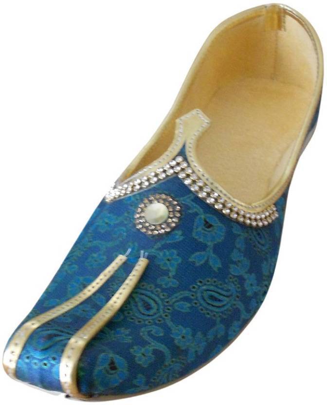 Wedding Sherwani Men Jutti Mojari Handmade Blue Khussa India Groom Punjabi