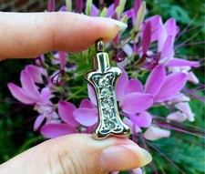 Dog Bone Cremation Jewelry Pendant Urn for Ashes Crystals Puppy Memorial Gift