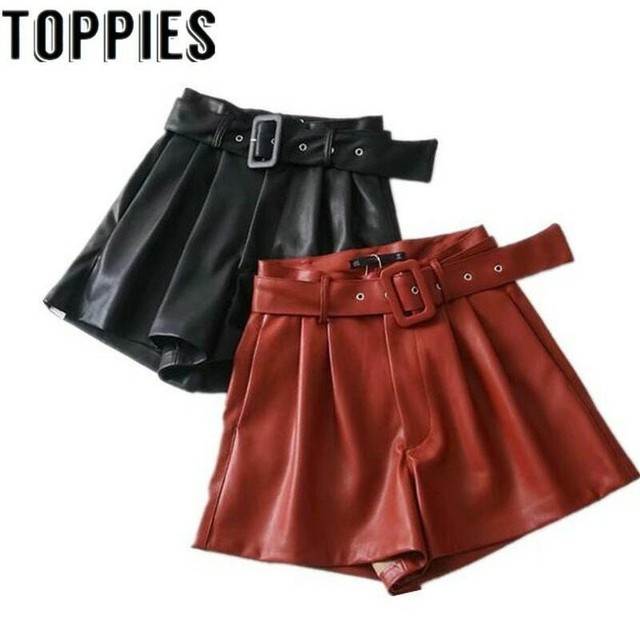 Xoxo Junior Rojo Paper Bag Cintura Con Cinturon Pantalones Cortos