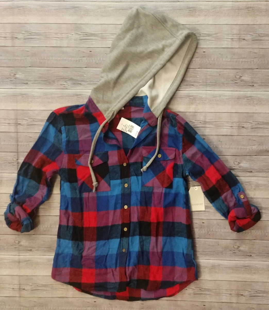 Juniors hooded flannel new arrivals
