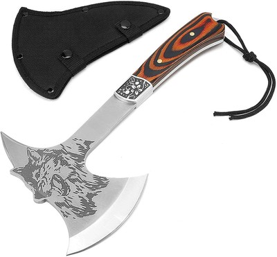 Hatchet Wolf Head Tomahawk Axe 13'' Stainless Steel by Promithi