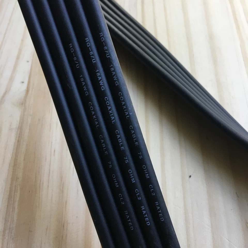 Monoprice Video Coaxial Cable - 6 Feet - Black | 18AWG CL2 Prem 75 OHM CL2 RATED Foto 4 de 4