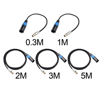 4,5 mm Mini-XLR-Buchse auf XLR-Stecker 3-poliges Mini-XLR-Adapterkabel für