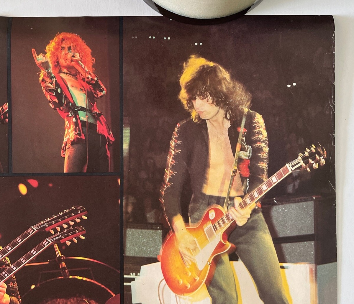 Vintage Original 1982 LED Zeppelin Onstage Collage Poster 80s Rock