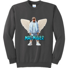 NEW Art Society RAP ICON ANGEL CHARCOAL Crew Sweater SMALL-4XLARGE MADE IN USA
