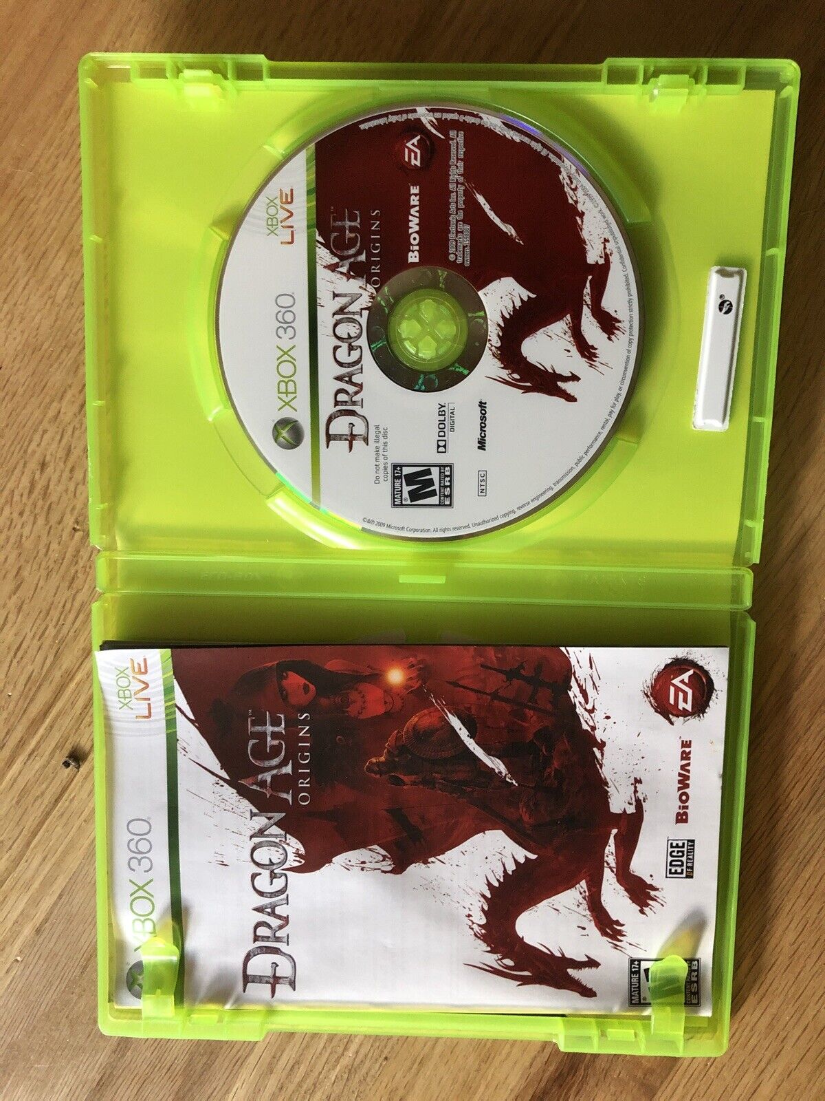 Dragon Age Origins (Microsoft Xbox 360) Original Release Complete  Excellent! 14633159806