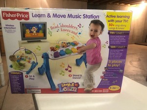 fisher price learn and move music station
