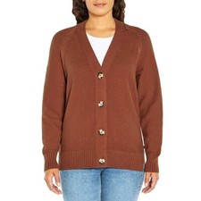 Gap Ladies Textured Cardigan Rust Size XS