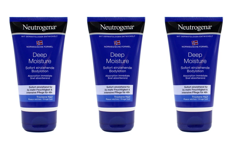 Neutrogena Deep Moisture Bodylotion , 3x75ml EAN3574660577518