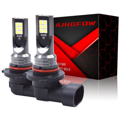 9145 9140 H10 LED Fog Light Bulbs 10000W 1000000LM 6000K Cool Super White 2pcs