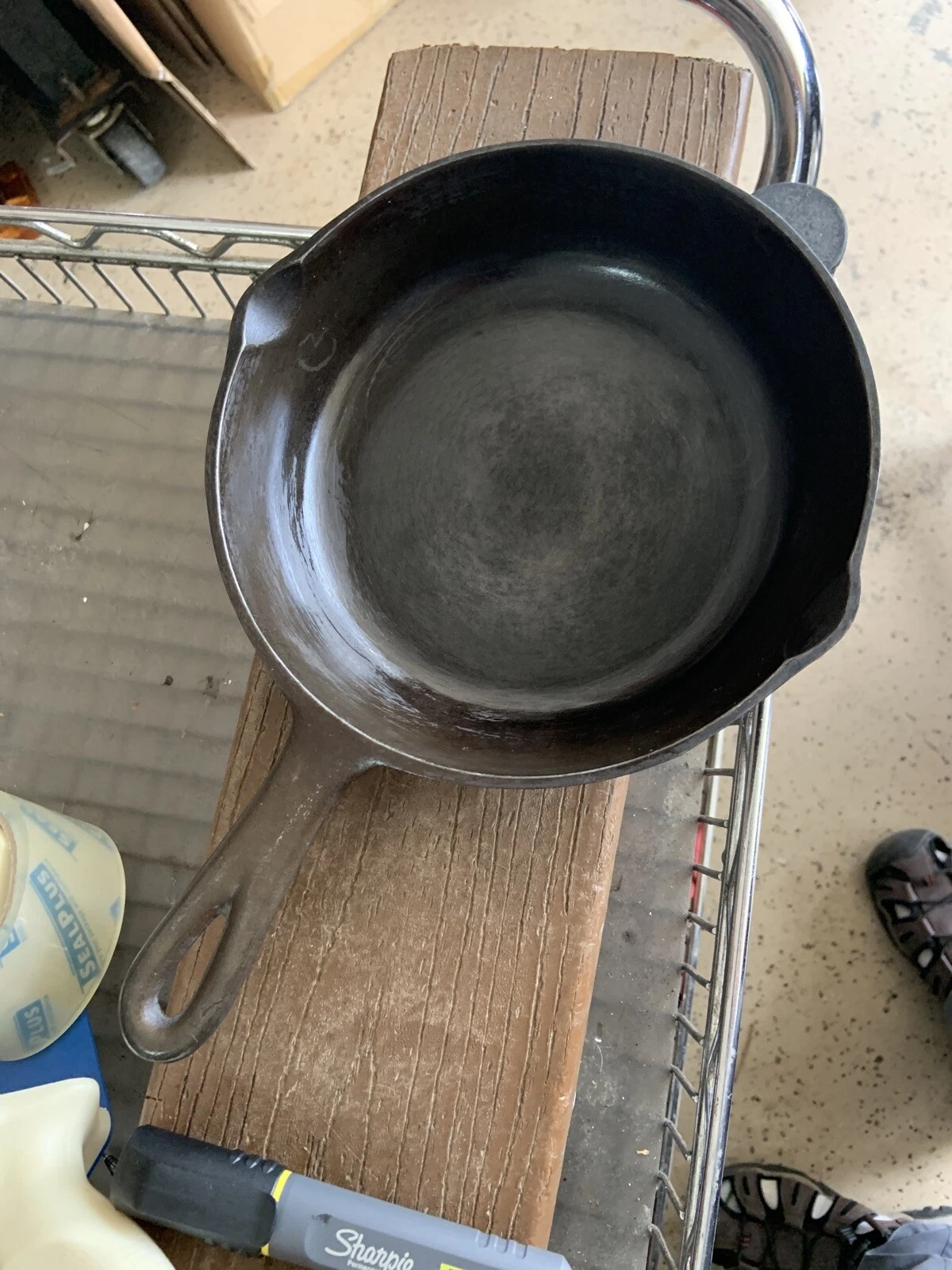 VINTAGE BSR WARE CAST IRON SKILLET /PAN ~ 5 C1 HEAT RING