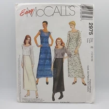 McCall's 2975 Misses Simi Fitted Dress Overdress Top Pattern Size 14-18 Uncut
