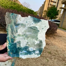 Gorgeous Moss Agate Slice, Green Crystal, Spiritual Healing Crysta - 4.35LB