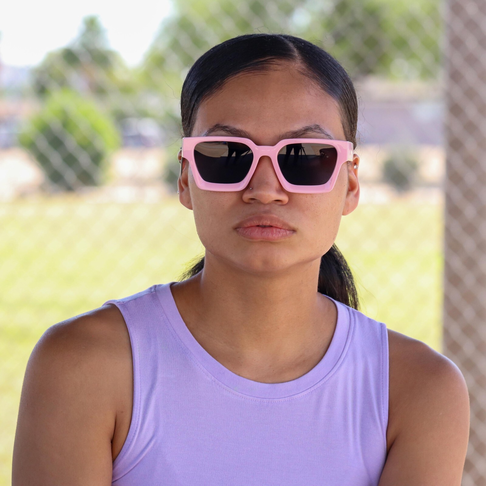 Retro Rectangle Sunglasses for Women Men Chunky Square Thick Frame Glasses NEW