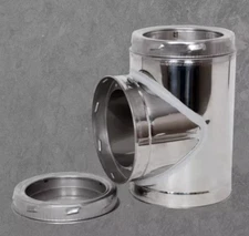 6" ID Class A Double Wall Tee and Plug, Fuel Applications Inner Outer Walls, NEW