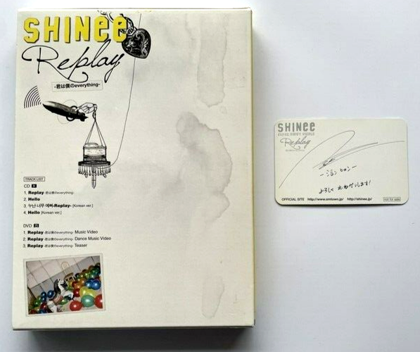 SHINe JONGHYUN Replay CD + DVD + Photocard Set Japan Limited Japan