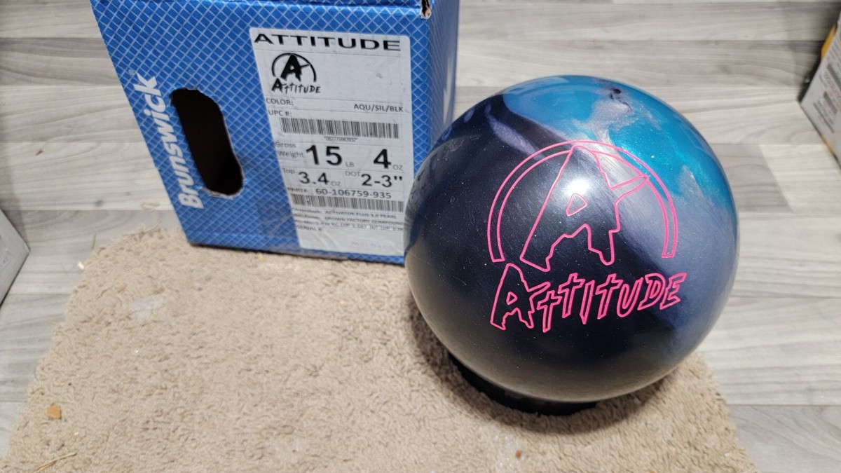 Brunswick Attitude 1st Quality Bowling Ball | 15 Pounds | 2