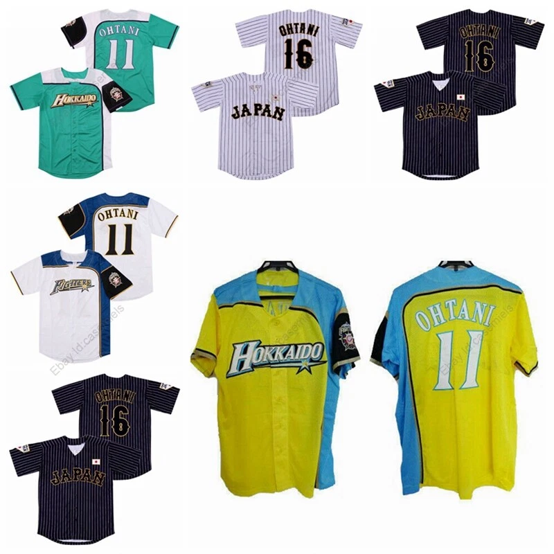  Ohtani #16 Team Japan Baseball Jerseys Sewn Samurai Black Gift  Jerseys : Sports & Outdoors