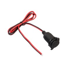 1PCS Car 12v Cigarette lighter Female Socket With Cover Plug Connector 1m Cable