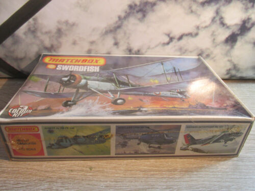1/72 Matchbox Fairey Swordfish Mk III Britsh Torpedo Bomber Kit #PK-112 Sealed - Picture 3 of 6